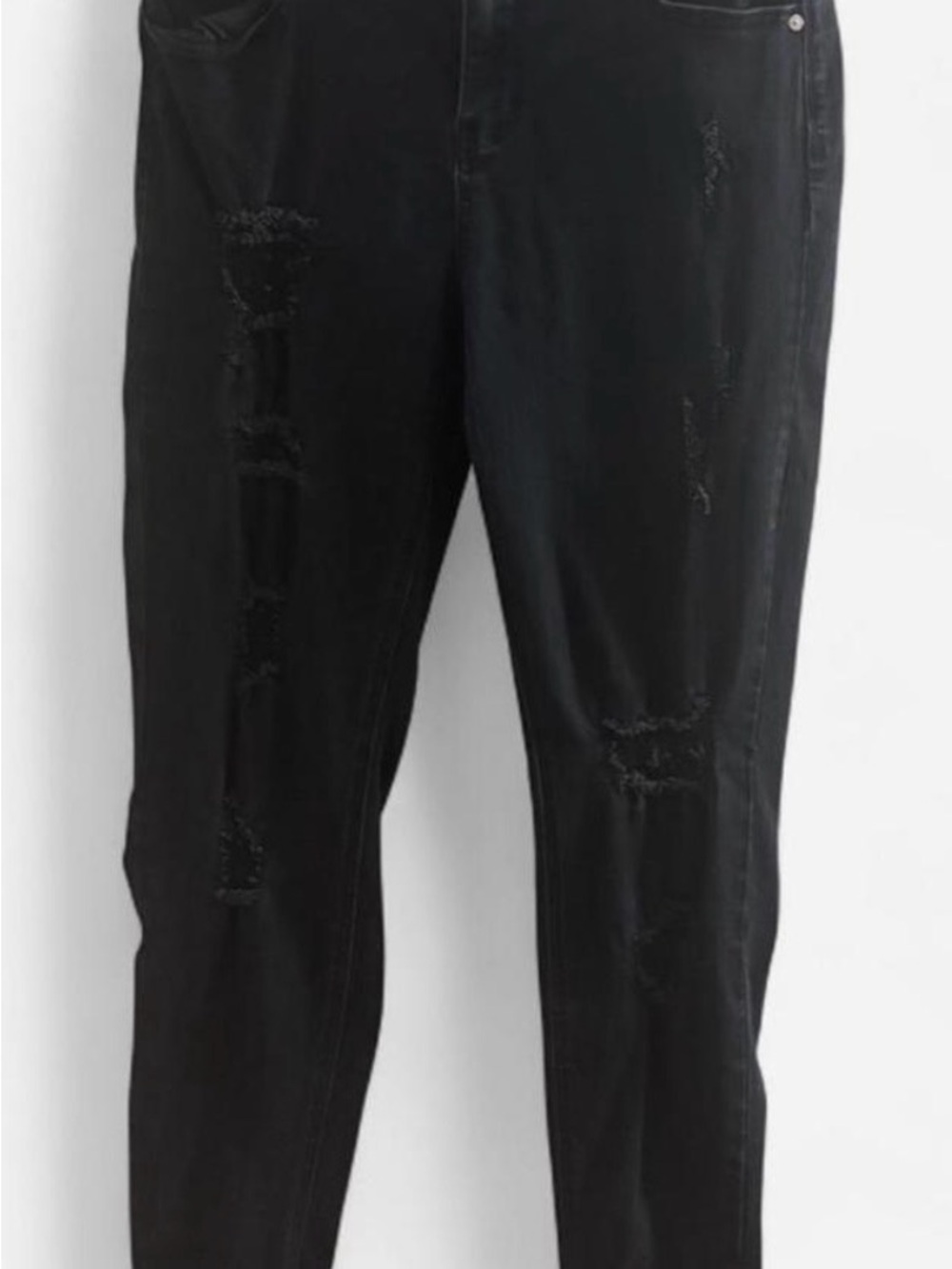 Indigo Rein Black Skinny Jeans with Distressed Detail